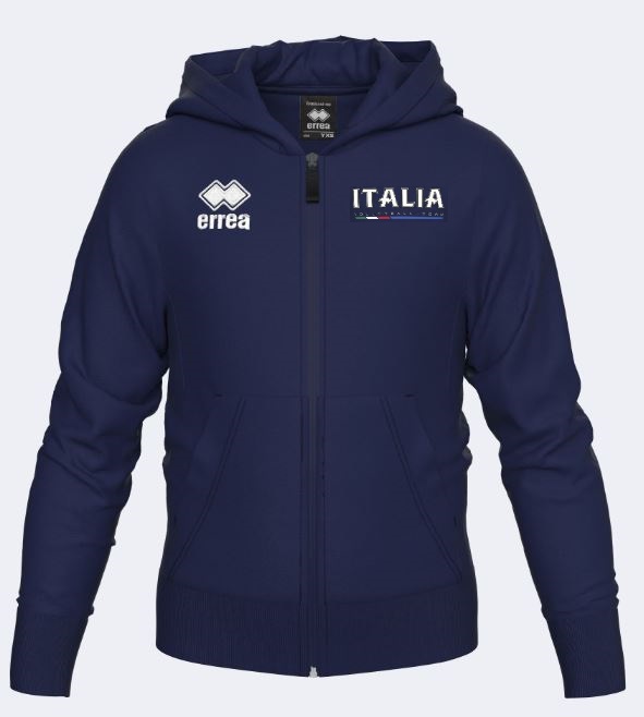 ERREA NAZIONALE FELPA PHILIP ZIP E CAPPUCCIO