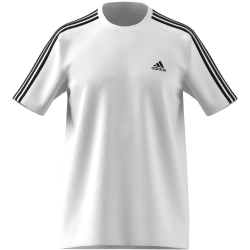 foto T SHIRT ESSENTIALS SINGLE JERSEY 3 STRIPES WHITE